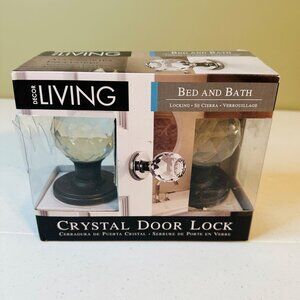 Crystal Bronze Door Knob Lock Set With Accessories For Bed & Bath